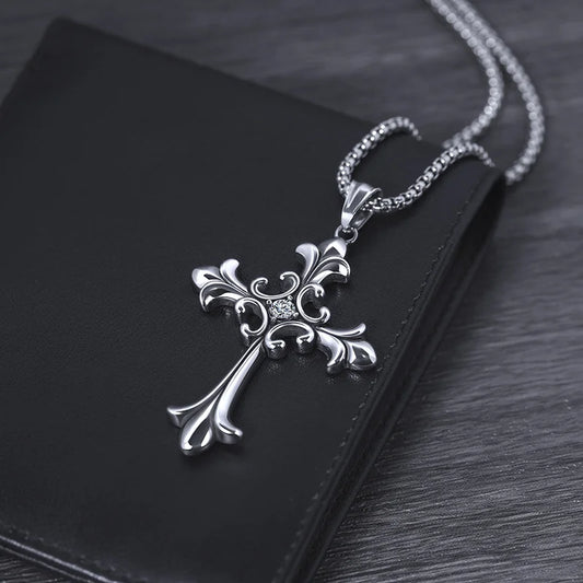 Rhinestone Cross Necklace